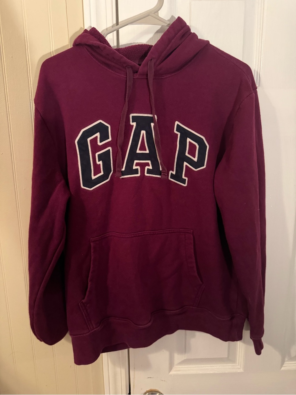 GAP Men's Deep Plum Crewneck Hoodie